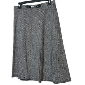 Love Scarlett Black White Houndstooth Skirt Womens Sz M Goth Academia Punk